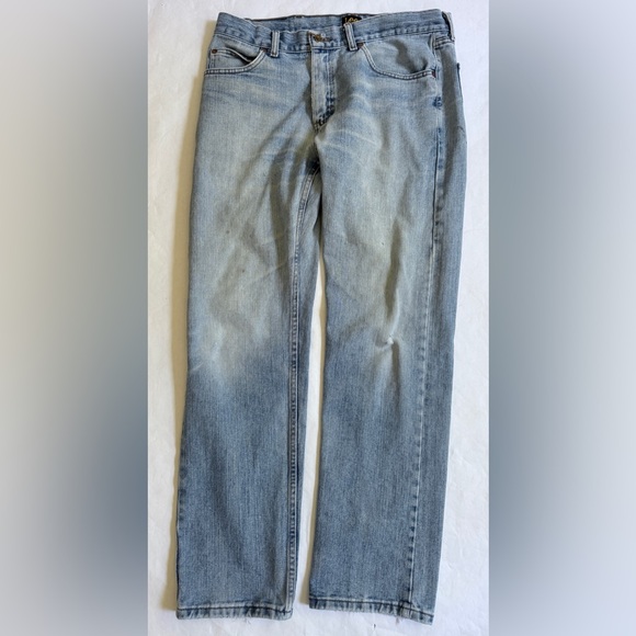 Vintage Lee Denim Jeans 34x32 Mexico distressed regular fit - Picture 1 of 12